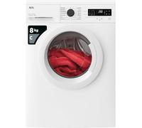 AEG 6000 Series LFX50844B 8kg Washing Machine with 1400 rpm - White - C Rated, White