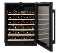 AEG 5000 Series Wine Cooler 82 cm / 52 Btl. Capacity, Integrated Under Counter Wine Fridge, AWS4052B5B, Extendable Wooden Shelves on Telescopic Runners, Cellaring 3 Fundamentals, Top LED Illumination