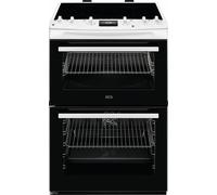 AEG 5000 SurroundCook CIX6540ACW 60cm Wide Double Oven Electric Cooker with Induction Hob - White White