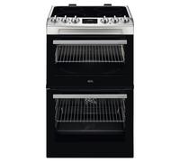AEG CCX1530ACM SurroundCook 550mm Double Electric Cooker Ceramic Hob S/Steel