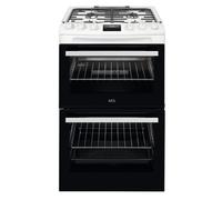 AEG CGX1130ACW 55cm Gas Double Oven Freestanding Cooker