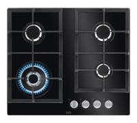 Aeg HKB64420NB 60cm Flamelight Gas on glass hob with StepPower controls printed on glass