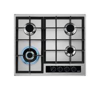 AEG 6000 Series 60cm 4 Burner Gas Hob with Wok Burner - Stainless Ste HGB64420YM