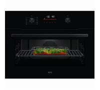 AEG 6000 Series CombiQuick OK6NK40K Black Built-In Compact Combination Microwave Oven