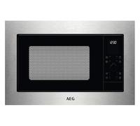 AEG 6000 Series Integrated Microwave and Grill MSE2527DM, 25L, Child Lock, Built-in Microwave Quick Start, 11 Power Levels, Auto Timer, 380x560x550mm, Black/Stainless Steel with Antifingerprint
