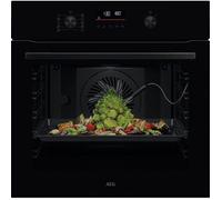AEG 6000 Series OS6AB50AK Sense Cook Electric Built In Single Oven with Retractable Dials Black