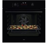AEG 6000 Series OS6PB50AK Sense Cook Electric Built In Single Oven with Retractable Dials Black