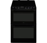 AEG 6000 SteamBake CCX6740ACB 60cm Wide Double Oven Electric Cooker with Ceramic Hob - Black Black