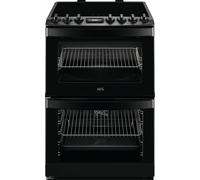 AEG 6000 SteamBake CIB6743MCB 60cm Electric Cooker with - Black - A Rated, Black