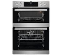 AEG 6000 SurroundCook Built In Double Oven DCB331010M, 61L Capacity, 59.4 cm, Multilevel Cooking, Grill Function, LED Display, Antifingerprint Coatin