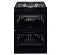 AEG 60cm Gas Cooker with Lid - Black CGX6130ACB