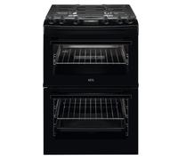 AEG 60cm Gas Cooker with Lid - Black CGX6130ACB