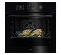 AEG 60cm Series 5000 SurroundCook Pyrolytic Built In Single Oven OU5PB40XK Black