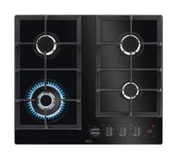 AEG 8000 Series 59cm 4 Burner Gas-on-Glass Hob - Black HKB64450NB