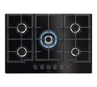 AEG 8000 Series 74cm 5 Burner Gas-on-Glass Hob with Hob2Hood - Black