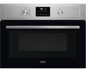AEG 8000 Series Combi Microwave and Oven, KMX365060M, 43L, Fast Heat-Up, Convection & Microwave, Stainless Steel, Anti-fingerprint, Grill, LED Display, Defrost, Pizza Setting, Child Lock