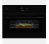 AEG 8000 Series MealAssist CombiQuick NKK8N721B Black Built-In Compact Combination Microwave Oven