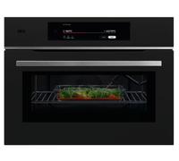 AEG 9000 Series TK9NK821T Black Built-In Compact Combination Microwave Oven
