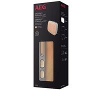 AEG AKITW2 Decor Kit, Fits AX5 & AX7 Air Purifier, Recycled Premium Textile Front, Vegan PU Leather Handle, Ash Wooden Feet, Beige/Light Brown
