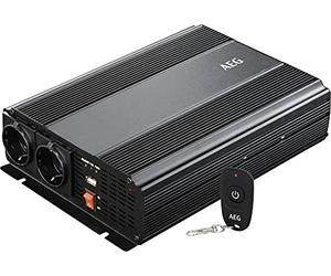 AEG Automotive Modified Sine Wave Voltage Converter 1000W 12V DC to 230V AC with Radio Remote Control Inverter Inverter Current Transformer Black