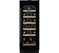 AEG 5000 Series Integrated Wine Cooler 82 cm / 20 Bottle Capacity Wine Fridge, AWS4020B5B, Single Zone 5-18 °C, Black Glass Door Light-protecting, LED Illumination and Wooden Shelves, 40 dB