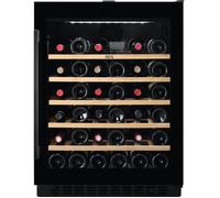 AEG 5000 Series Wine Cooler 82 cm / 52 Btl. Capacity, Integrated Under Counter Wine Fridge, AWS4052B5B, Extendable Wooden Shelves on Telescopic Runners, Cellaring 3 Fundamentals, Top LED Illumination