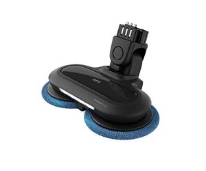 AEG AZE160 - UltimatePower Vacuum Mop Nozzle, rotating deep-cleaning pads, LED dust-detection lights, ultra-flat 6.2 cm design, machine-washable pads, compatible with AEG 6000 cordless vacuum cleaners