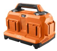 AEG BL18C6 6-Port Fast Charger - Sequential Charging for 18V Pro Batteries - LED Indicator, Active Cooling - Ideal for Workshops or Multi-Tools