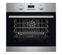 AEG 6000 Series SurroundCook Built In Oven, BSX23101XM, 65L, Aqua Clean, LED Display, Multilevel Cooking, Stainless Steel, Anti-fingerprint, Grill,Defrost, Moist Fan Baking, A