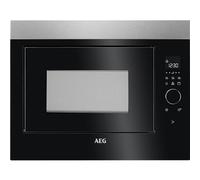 AEG Built-in Combi Microwave & Grill MBE2658DEM, 26L Capacity, 900W, 5 Power Levels, Auto Weight Defrost Programmes, Digital Display, Black & Stainless Steel