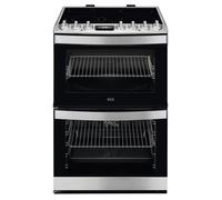 AEG CCB6741ACM 6000 Series Steam Bake 60cm Freestanding Electric Cooker with Ceramic Hob in Stainless Steel