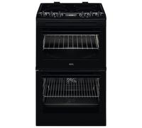 AEG CCX1530ACB 55cm Ceramic Double Oven Freestanding Cooker