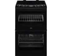 AEG CCX1530ACB 55cm Ceramic Double Oven Freestanding Cooker