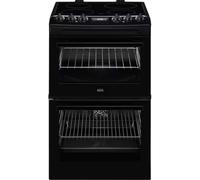AEG CCX1530ACB 55cm Ceramic Double Oven Freestanding Cooker