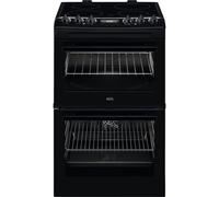 AEG CCX1530ACB 55cm Ceramic Double Oven Freestanding Cooker