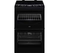 AEG CCX1530ACB Double Oven Electric Cooker with Ceramic Hob - Black - A
