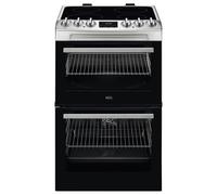 AEG CCX1530ACM SurroundCook 550mm Double Electric Cooker Ceramic Hob S/Steel