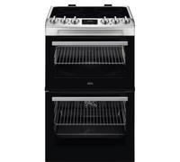 AEG CCX1530ACM SurroundCook 550mm Double Electric Cooker Ceramic Hob S/Steel