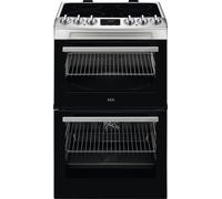 AEG CCX1530ACM Double Oven Electric Cooker with Ceramic Hob - Stainless Steel - A/A Rated, Stainless Steel