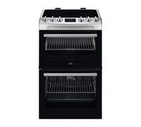 AEG CCX1530ACM SurroundCook 550mm Double Electric Cooker Ceramic Hob S/Steel