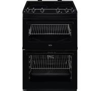 AEG 5000 Series SurroundCook Cooker with Ceramic Hob CCX6501ACB, XXL Capacity 77L/39L, Multilevel Cooking, Grill and Defrost Function, Auto-Stop, Aqua/Steam Cleaning, 894-912x600x600mm, Class A, Black