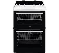 AEG Electric Cooker CCX6501ACW 5000 Series Double Oven 77L Main Oven Ceramic Hob 60cm White