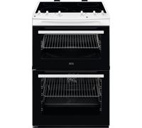 AEG CCX6501ACW 60cm Double Oven Electric Cooker with Ceramic Hob - White - A Rated, White