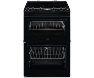 AEG CCX6540ACB 600mm Double Electric Cooker Ceramic Hob Black