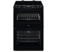 Aeg CCX6540ACB Black 60cm Double Oven with Thermaflow