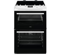 AEG CCX6540ACW 116L Built-in Double Oven with 4 Ceramic Hobs - White