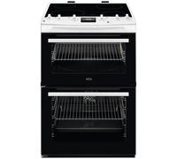 AEG CCX6540ACW 600mm Double Electric Cooker Ceramic Hob White