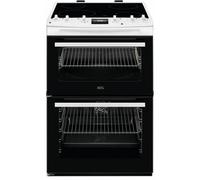 AEG CCX6540ACW 600mm Double Electric Cooker Ceramic Hob White