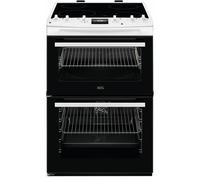 AEG CCX6540ACW 600mm Double Electric Cooker Ceramic Hob White