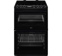 AEG CCX6740ACB 112L Freestanding Double Oven with 4 Ceramic Hobs - Bla